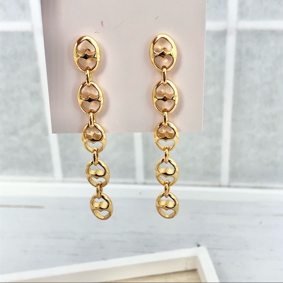 Kate Spade NY duo link linear drop earrings - new - Picture 3 of 5